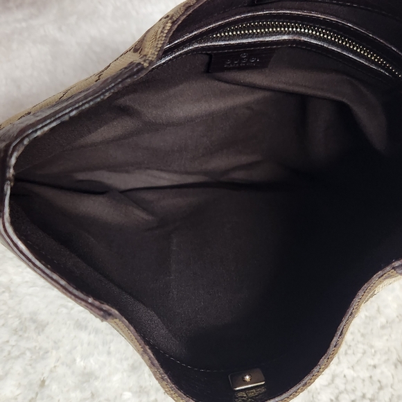 Gucci Monogram Canvas Web Horsebit Hasler Hobo Bag - Picture 7 of 14